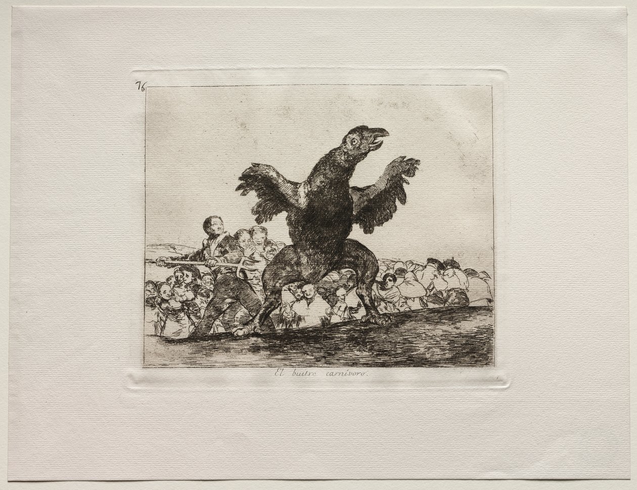 Die Schrecken des Krieges: Ein fleischfressender Geier von Francisco de Goya