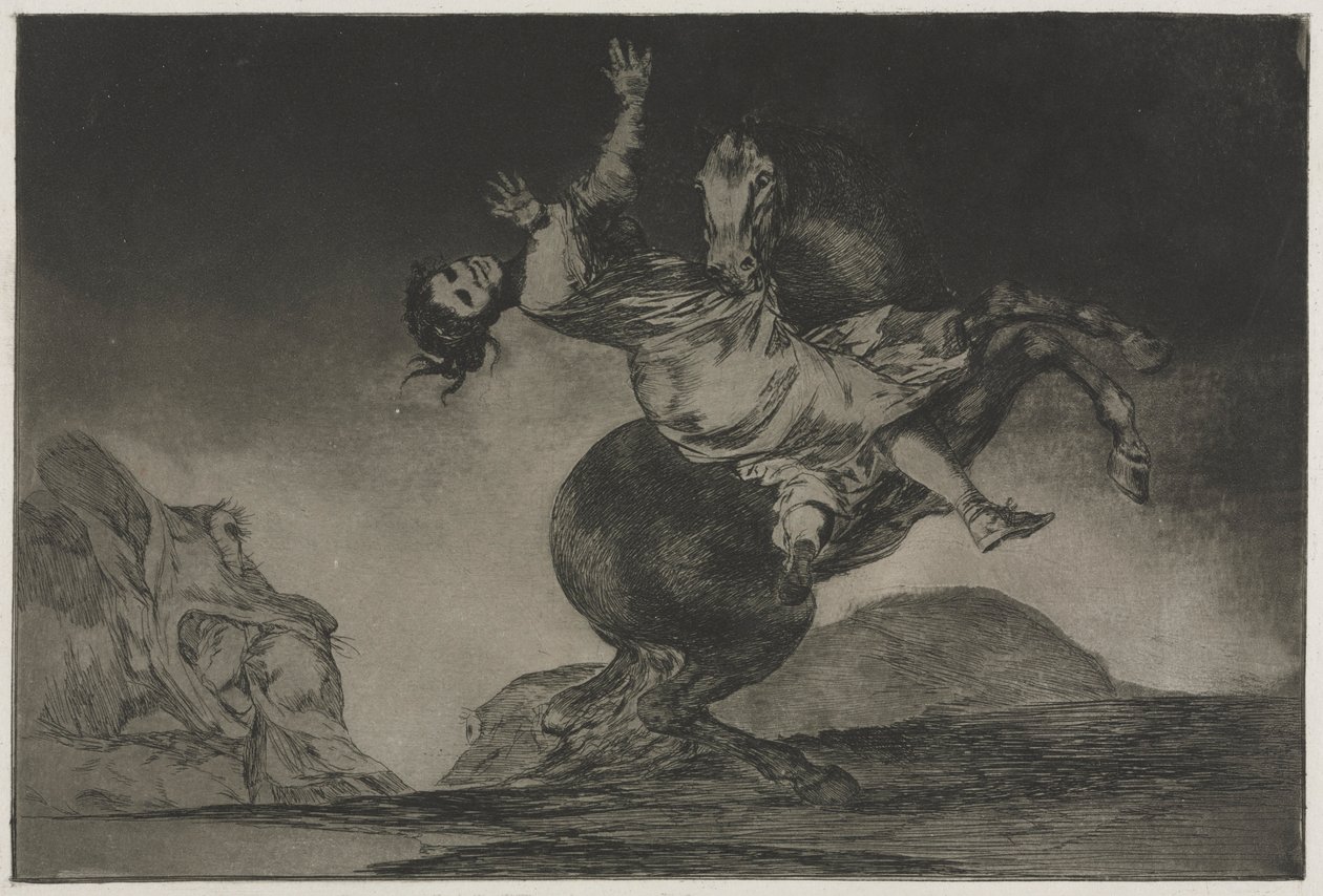 Die Sprichwörter: Der Pferdedieb, 1864 von Francisco de Goya