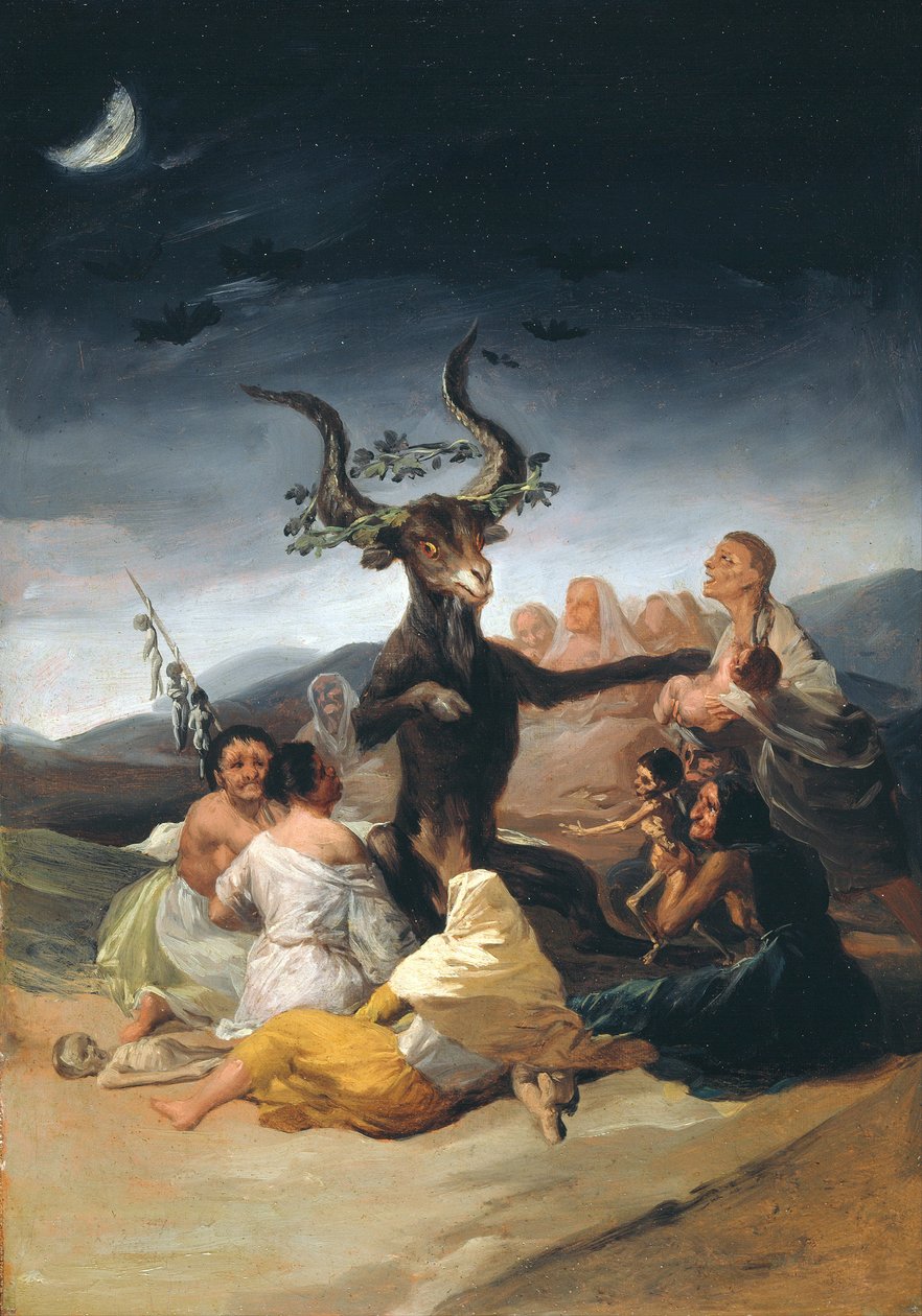 Hexensabbat, 1797-1798 von Francisco de Goya