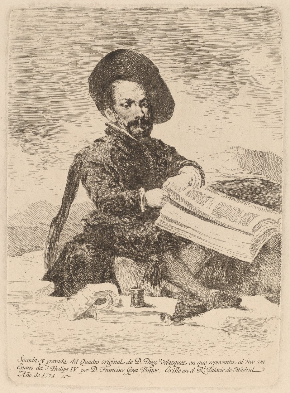 Ein Zwerg (Un enano) von Francisco de Goya after Diego Velázquez