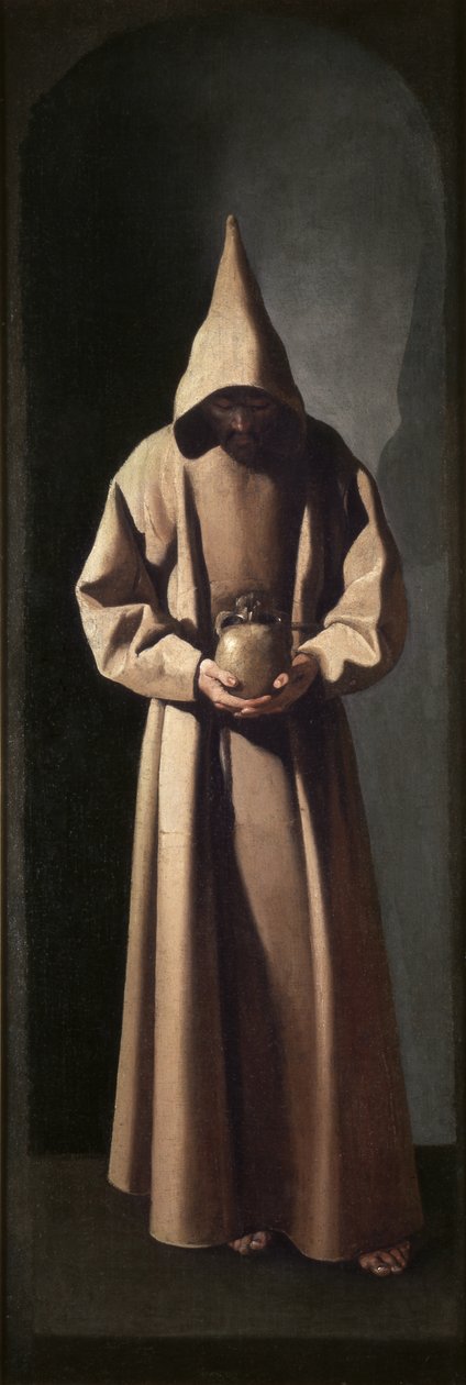 St. Franziskus betrachtet einen Schädel, um 1635 von Francisco de Zurbaran