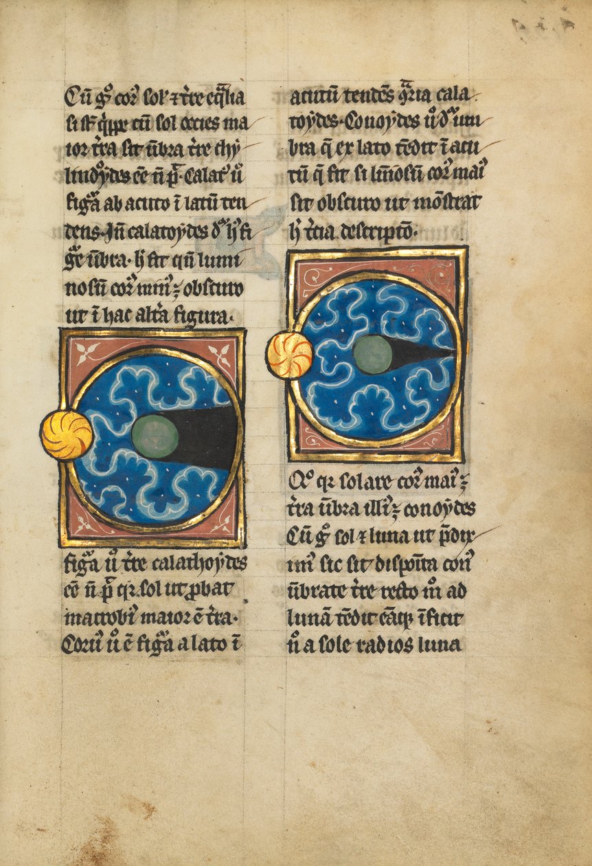 Zwei Diagramme mit Sonne und Mond von Franco Flemish School
