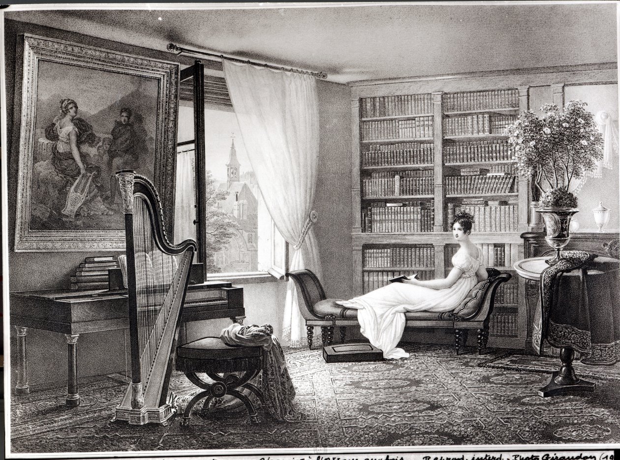 Madame Recamier im Abbaye-aux-Bois, 1810-44 von Francois Louis Dejuinne