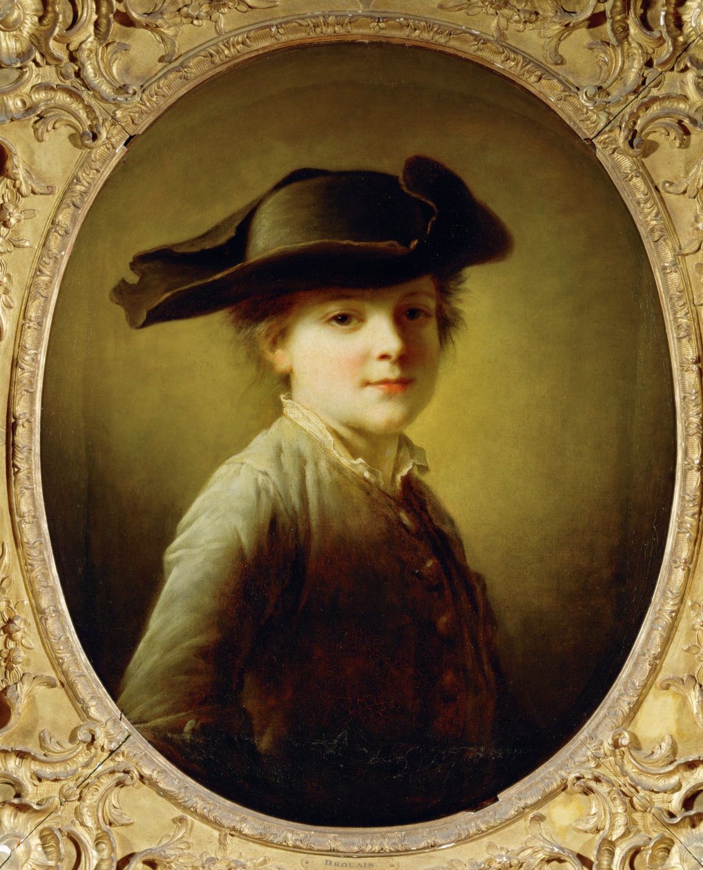 Jeune garcon au tricorne von Francois Hubert Drouais