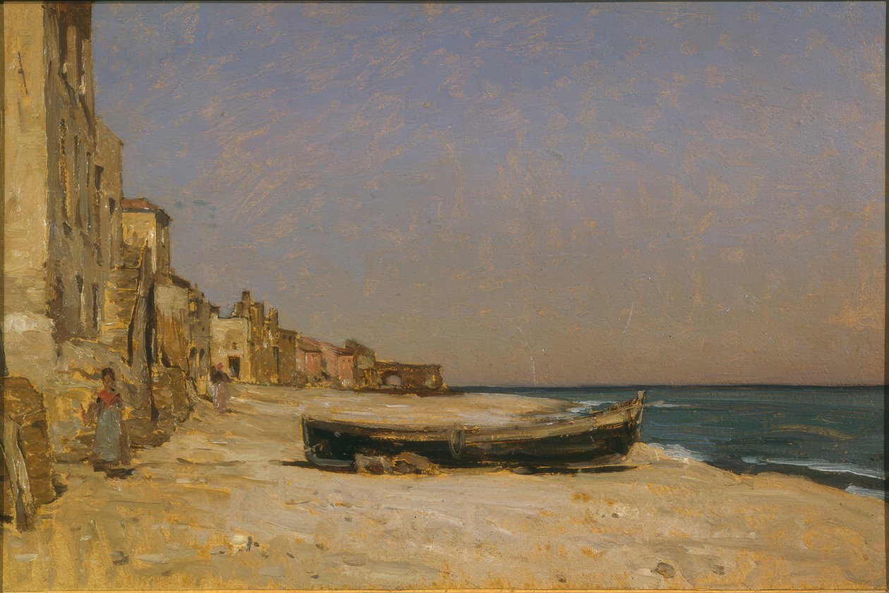 Dorf am Mittelmeer von Francois-Louis-David Bocion