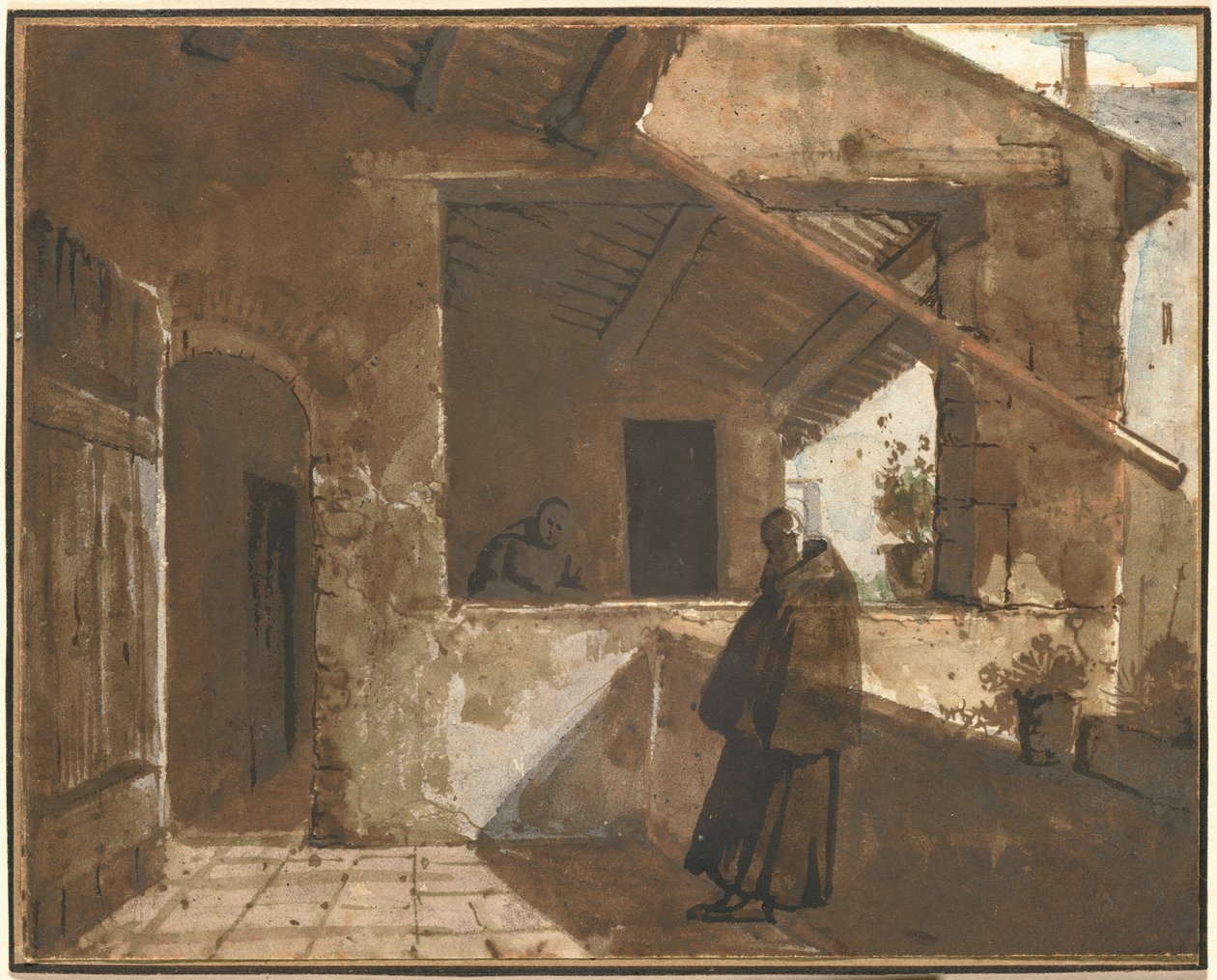 Ein römischer Kreuzgang von Francois-Marius Granet