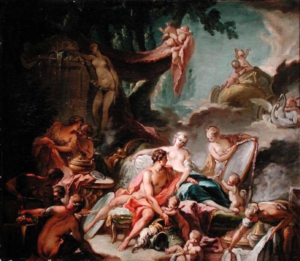 Die Liebschaften der Götter: Mars und Venus von Francois (after) Boucher
