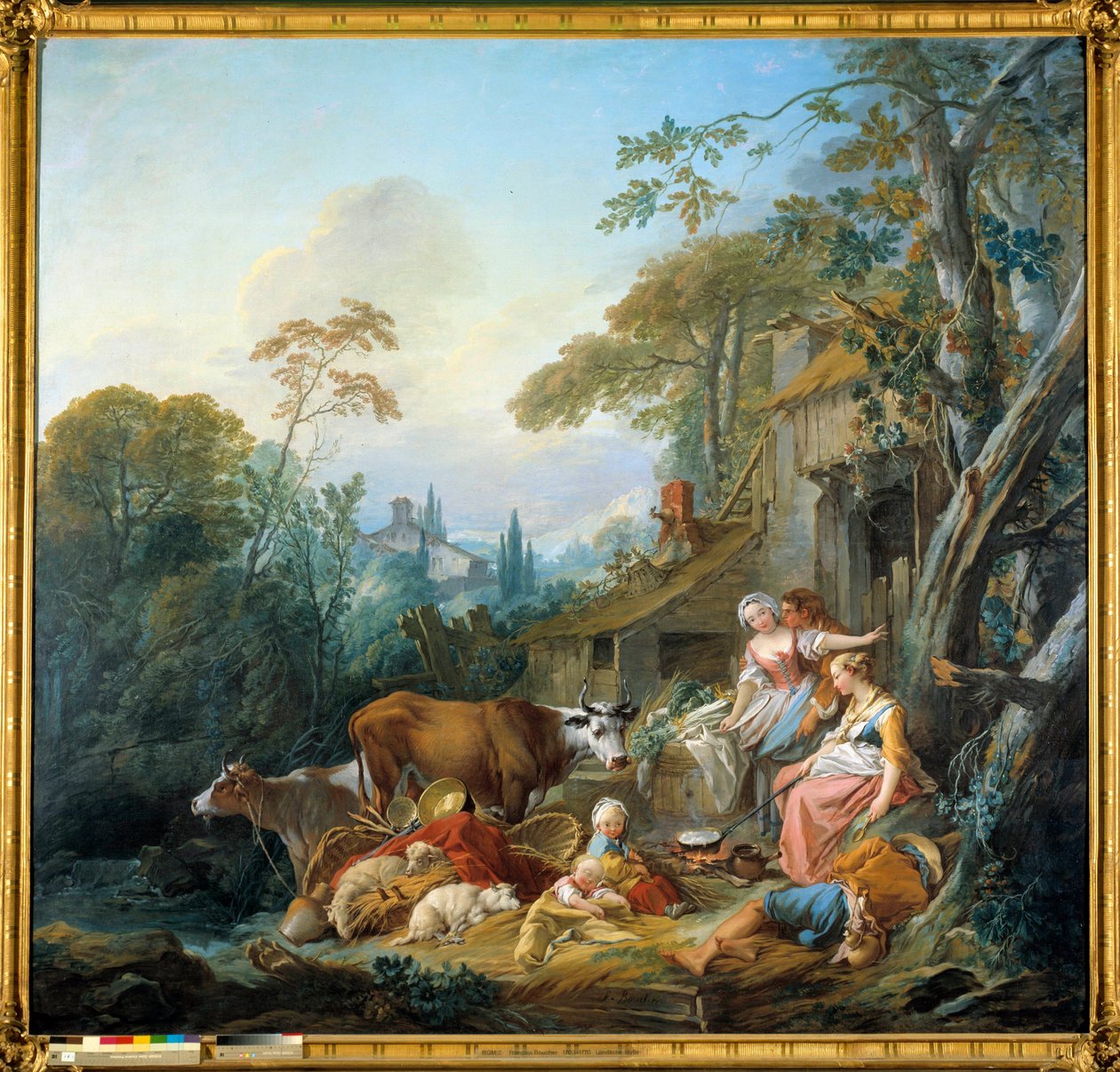 Glück im Dorf. Gemälde von Francois Boucher (1703-1770) 1735. München. Bayerische von François Boucher