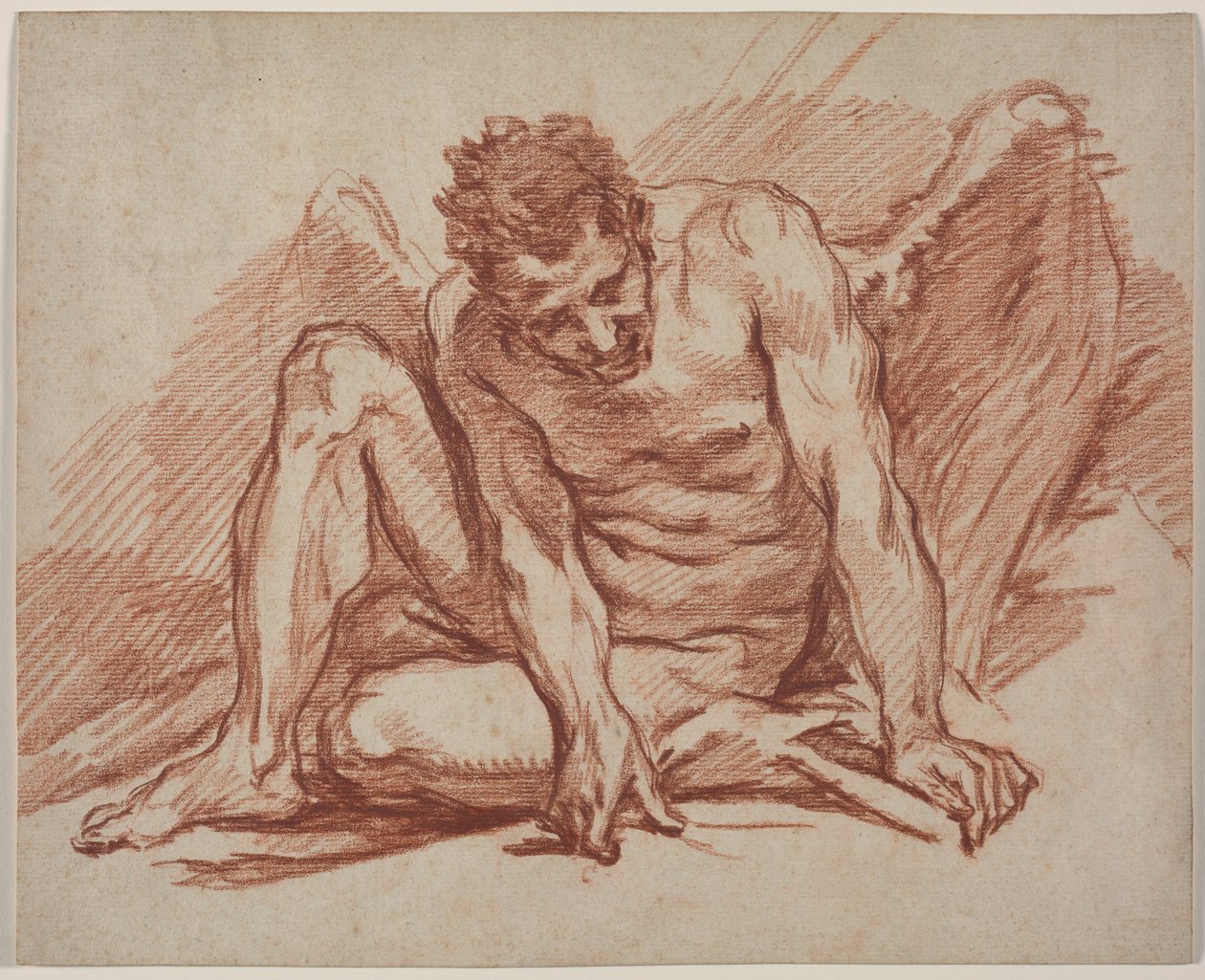 Männliche Akademie mit Flügeln von François Boucher