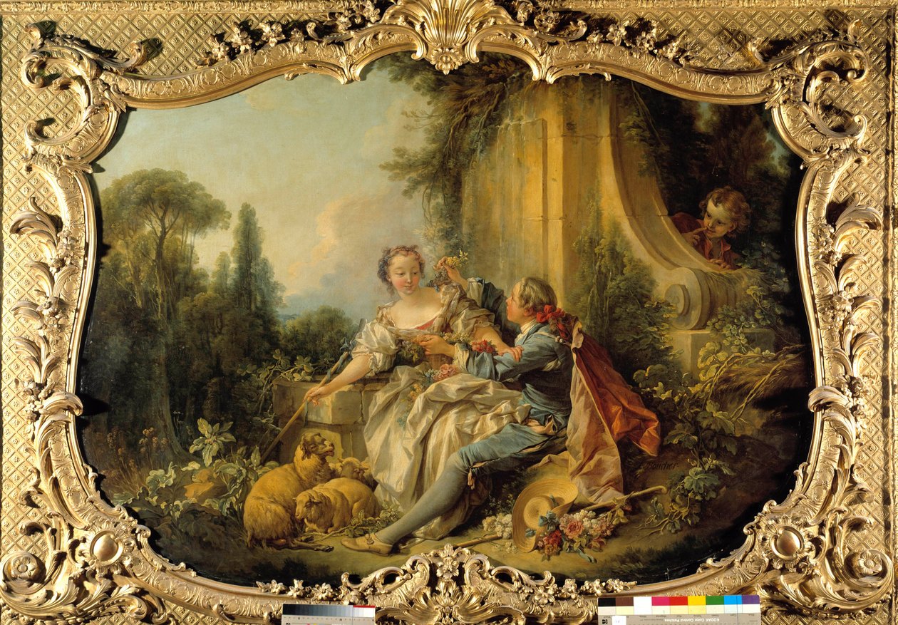 Pastor Gallant. Bukolische Szene von François Boucher