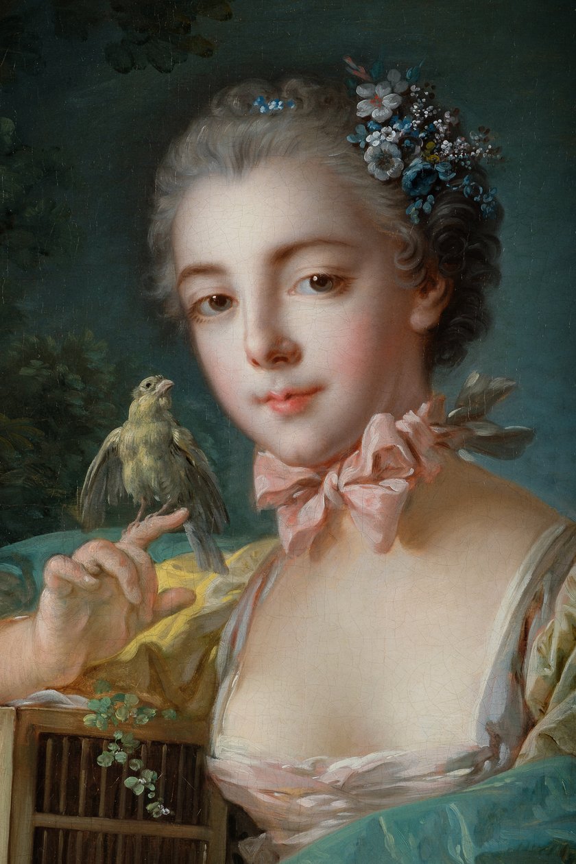 Vermutliches Porträt von Marie-Emilie Baudouin, Tochter des Malers von François Boucher