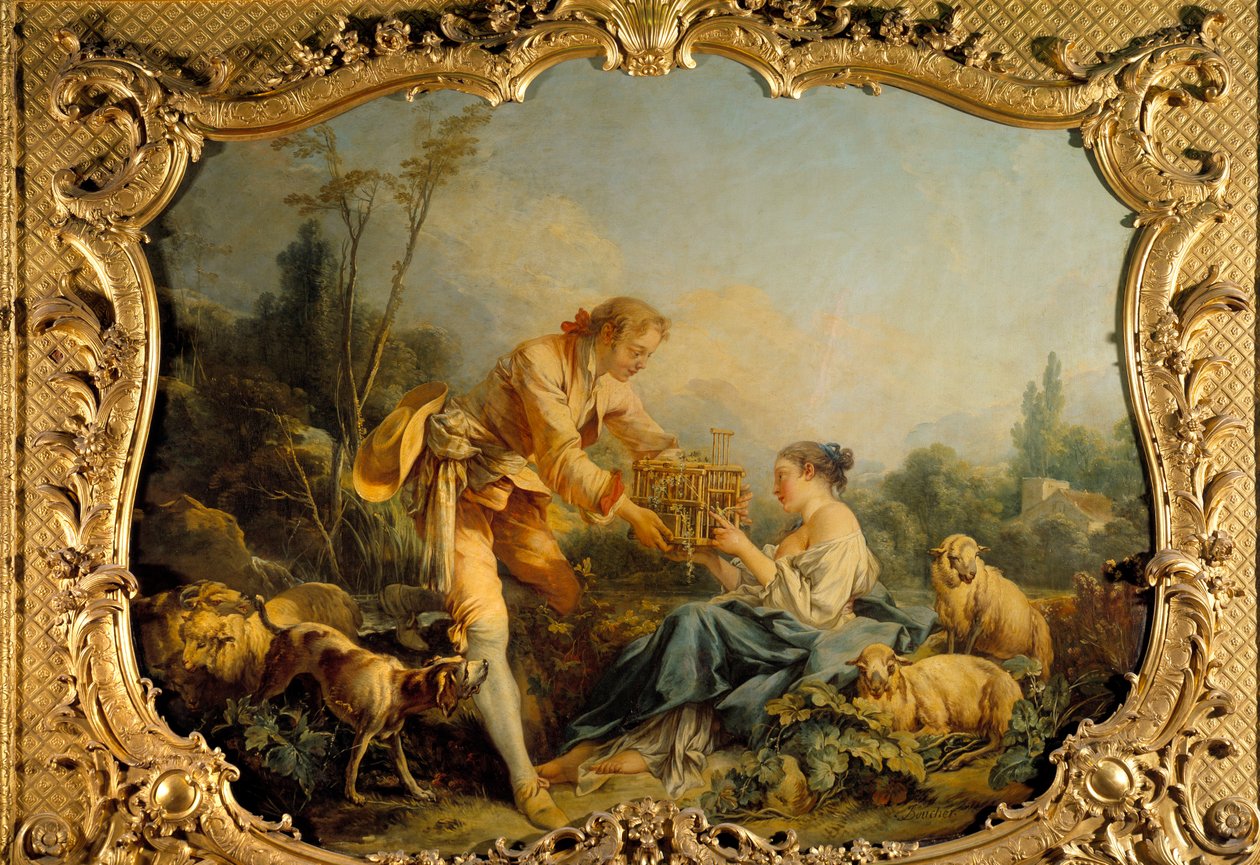 Die gefällige pastorale Szene (Francois Boucher) von François Boucher