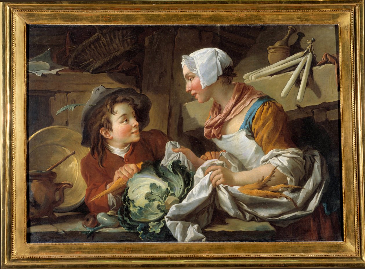 Der Koch und ein junger Mann von François Boucher
