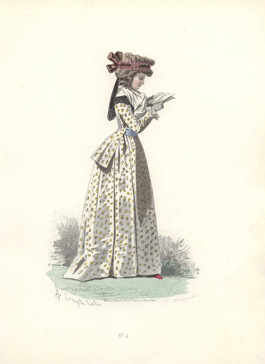 Frau, die ein Buch liest, Ära von Marie Antoinette von Francois Claudius Compte Calix