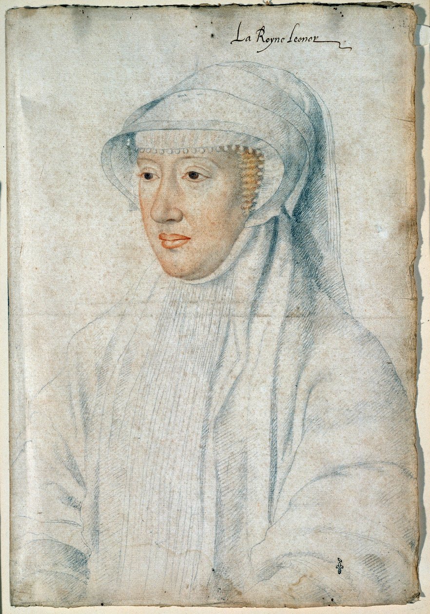 Porträt von Königin Eleonore von Habsburg (1498-1558), zweite Frau von François I von François Clouet