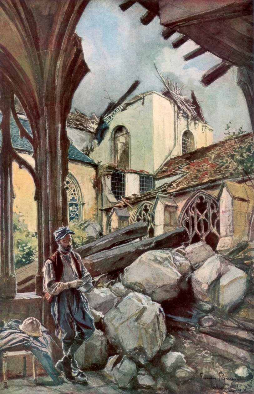 Das Kloster und die Kathedrale von Verdun, Frankreich von Francois Flameng