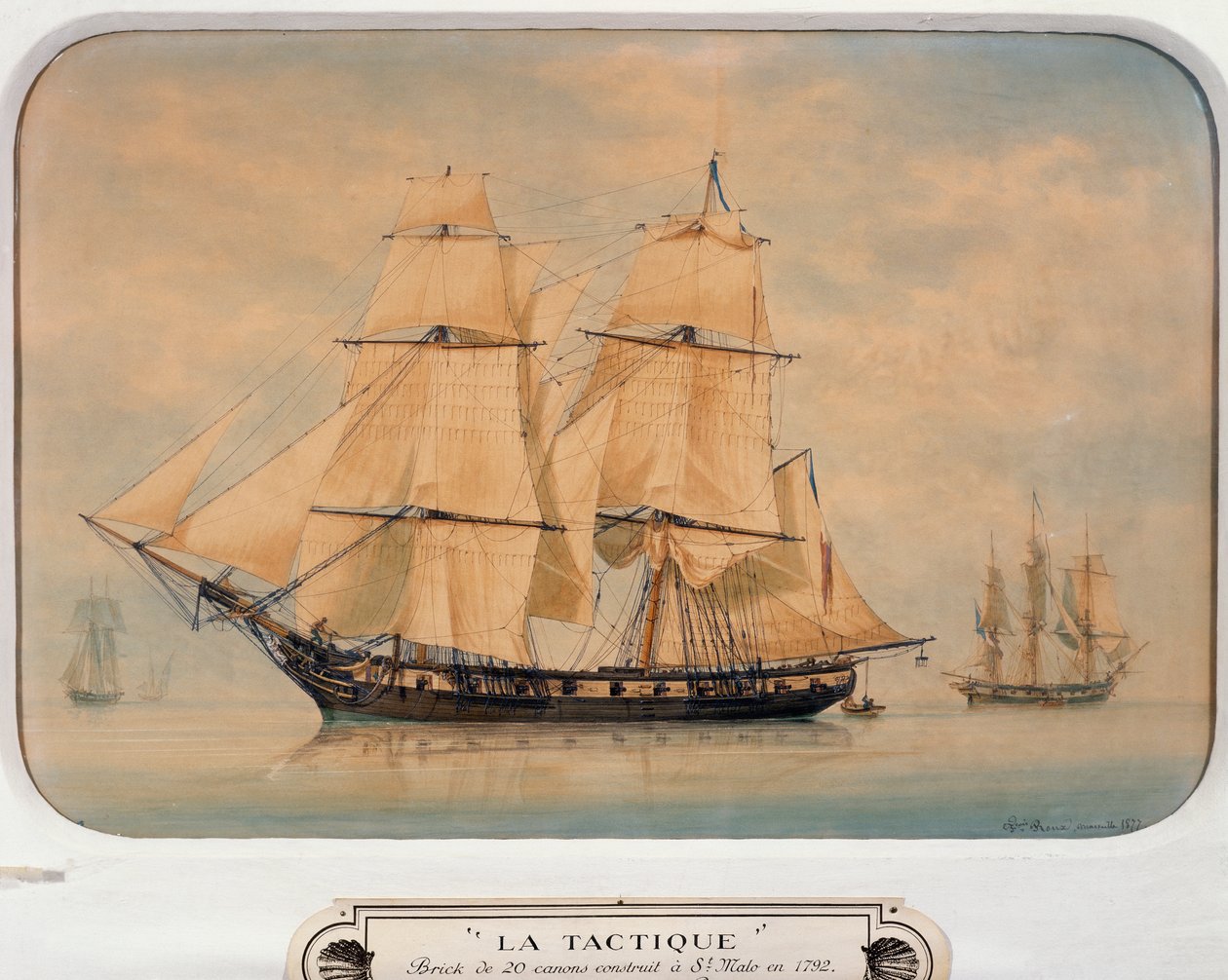 Tactique Brig, gebaut 1792 von Francois Geoffroy Roux