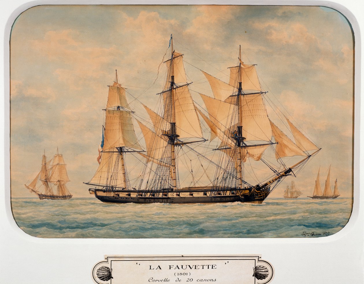 Die Korvette Fauvette von Francois Geoffroy Roux