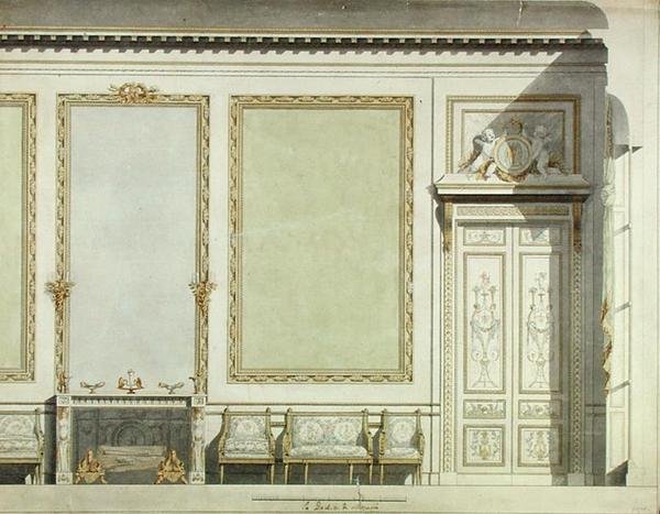 Entwurf für das Haus der Herzogin von Mazarin, ca. 1777 von Francois Joseph Belanger