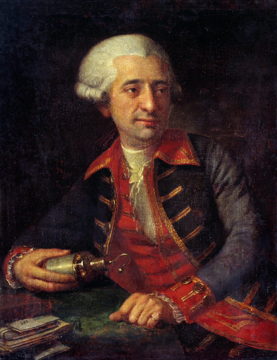 Porträt von Antoine Louis Lavoisier (1746-1794), französischer Chemiker in Uniform als Generalinspektor der Pulver der Land- und Seestreitkräfte von Francois Louis Brossard de Beaulieu