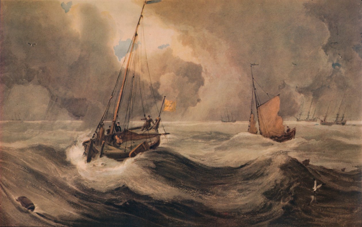 Niederländische Schuyts vor Vlissingen, 19. Jahrhundert, 1935 von Francois Louis Thomas Francia