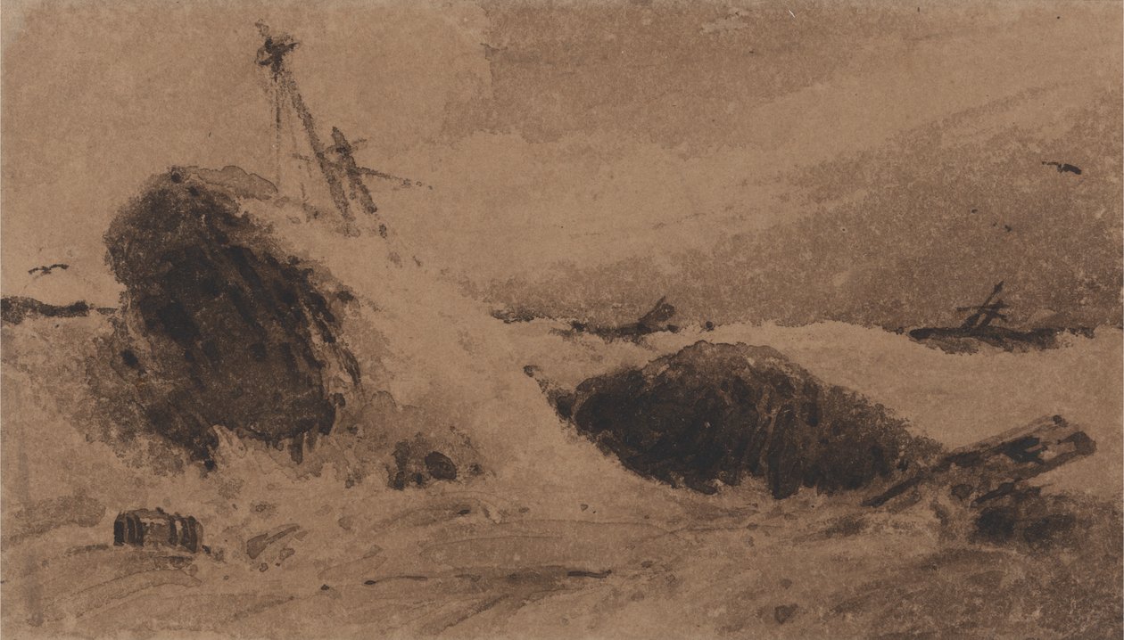 Schiffbruch in stürmischer See von Francois Louis Thomas Francia