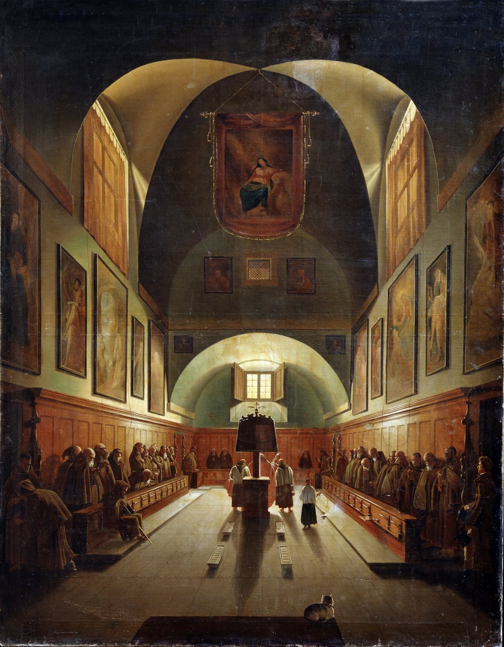 Innenraum der Kirche der Kapuziner von Francois Marius Granet