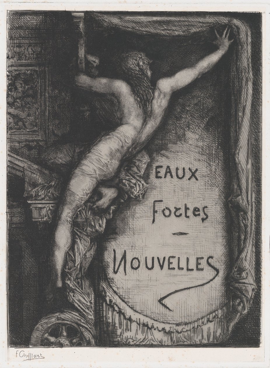 Cover für Eaux Fortes Nouvelles, spätes 19. Jahrhundert von Francois Nicolas Chifflart