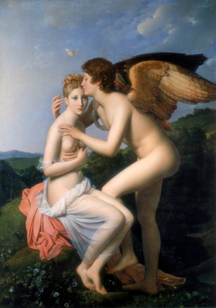 Psyche erhält den ersten Kuss von Amor von Francois Pascal Simon Gerard