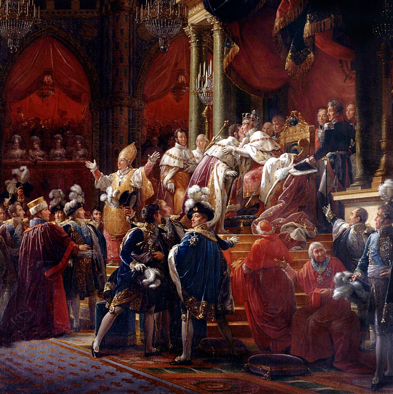 Die Krönung von König Karl X., 29. Mai 1825 in der Kathedrale von Reims (Detail) von Francois Pascal Simon Gerard
