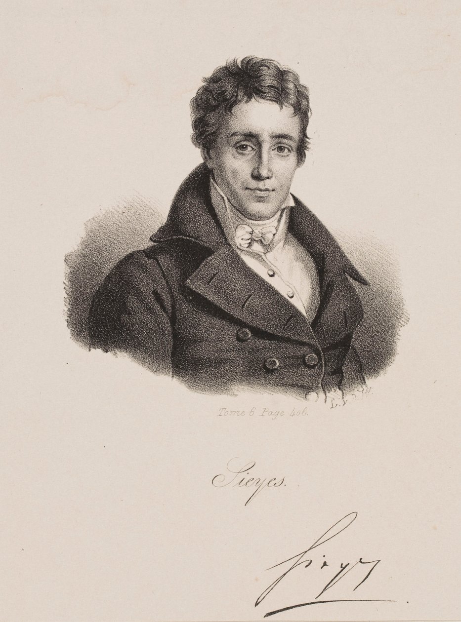Porträt von Emmanuel Joseph Sieyès von Francois Seraphin Delpech