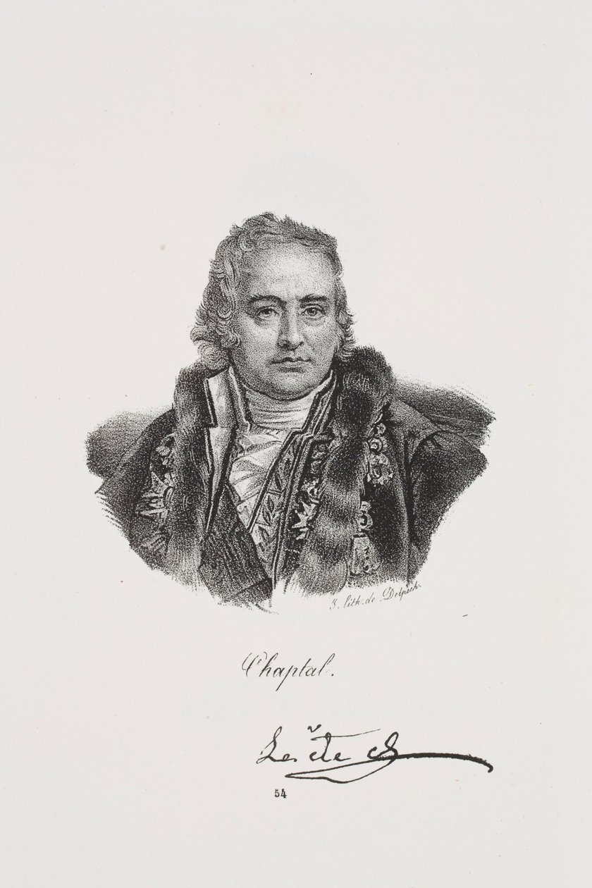 Porträt von Jean Antoine Chaptal von Francois Seraphin Delpech