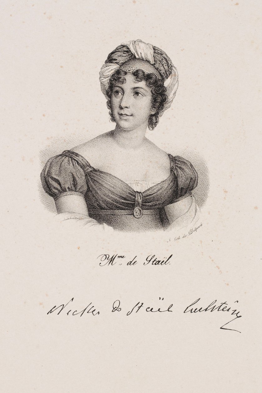 Porträt von Madame de Staël von Francois Seraphin Delpech