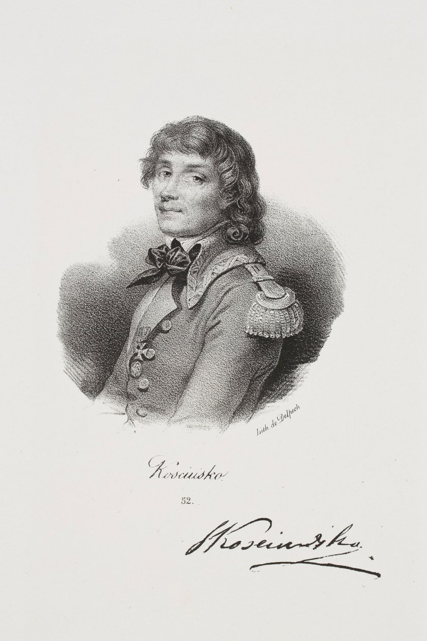 Porträt des Freiheitskämpfers Tadeusz Kościuszko von Francois Seraphin Delpech