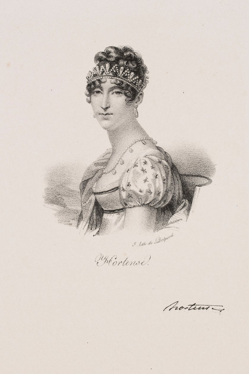 Porträt von Königin Hortense Eugénie Cécile de Beauharnais von Francois Seraphin Delpech