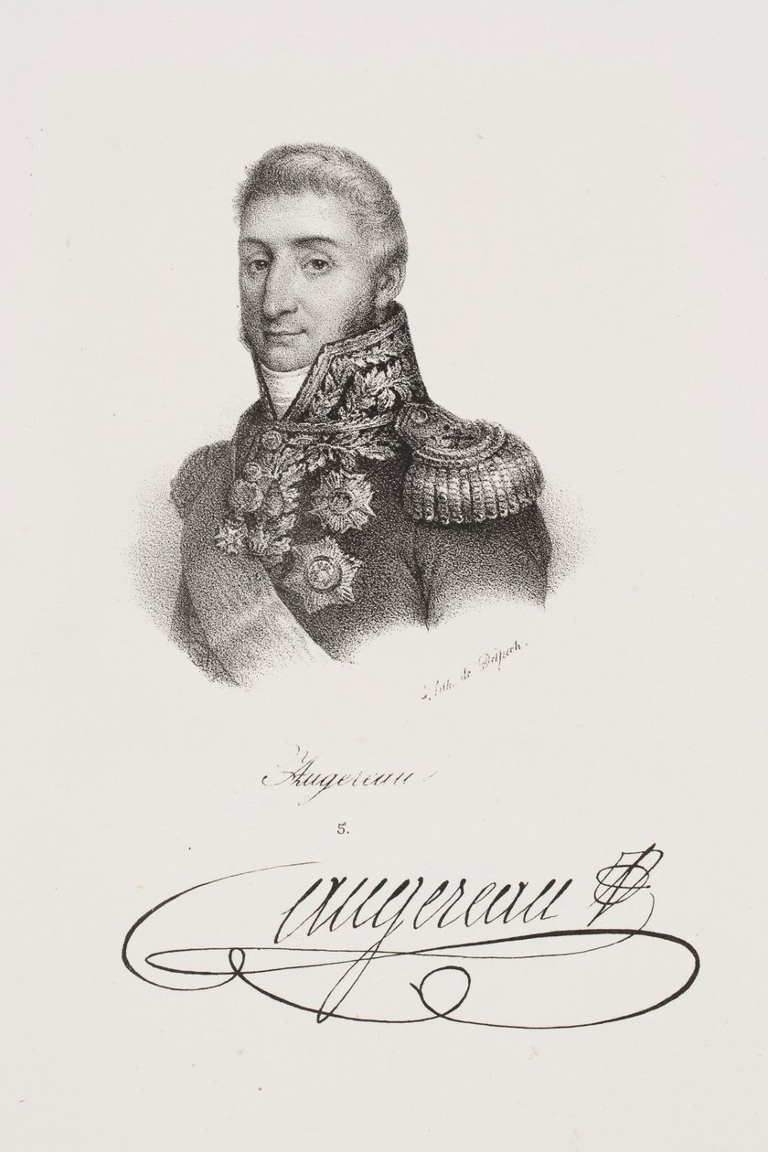 Porträt von Marschall Charles Pierre François Augereau von Francois Seraphin Delpech