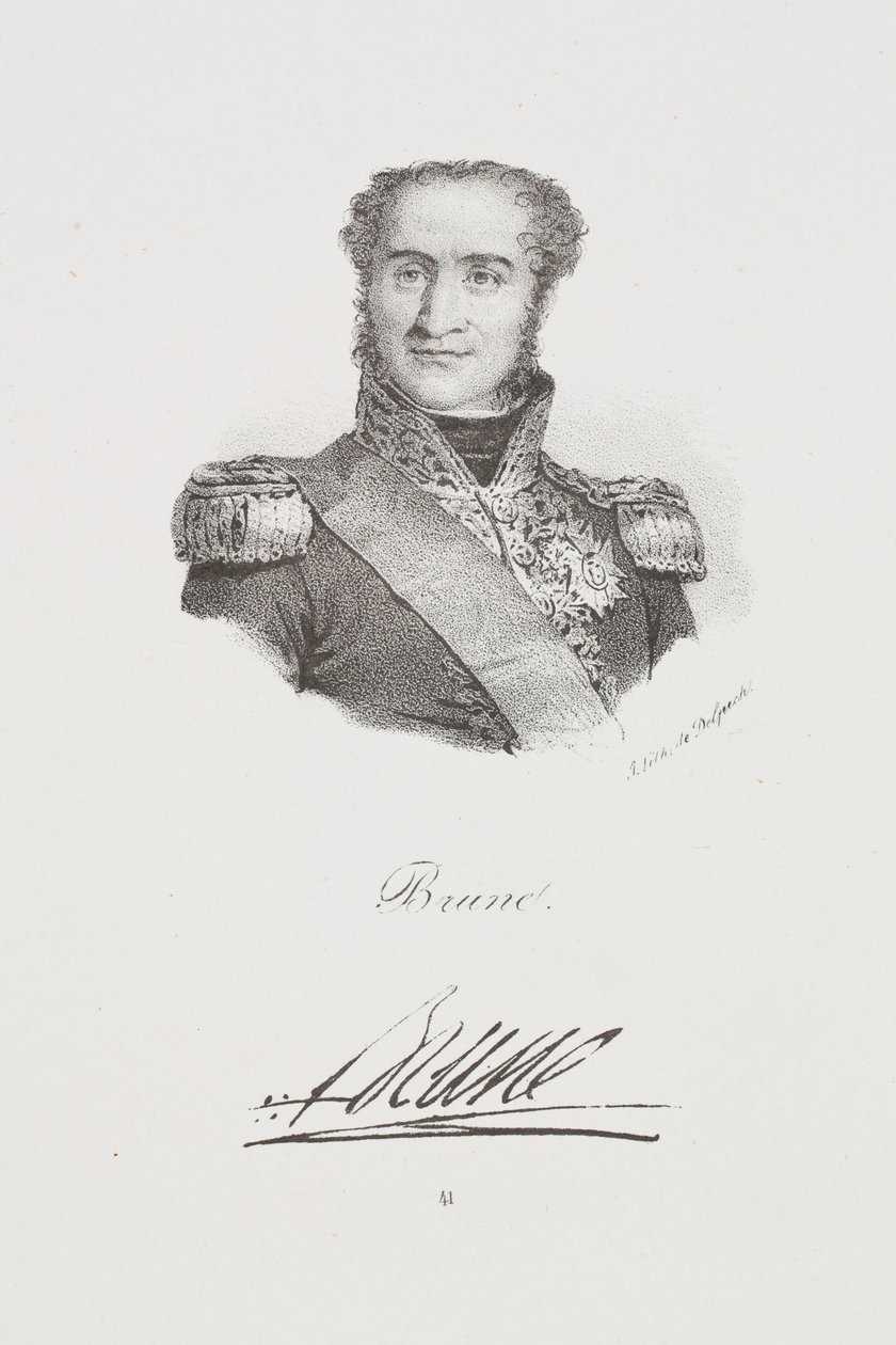 Porträt von Marschall Guillaume Brune von Francois Seraphin Delpech