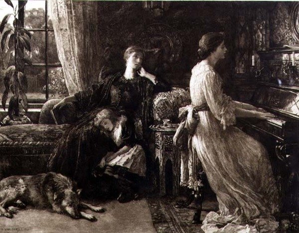 Erinnerungen, graviert von Herbert T. Dicksee, veröffentlicht von C.E. Clifford & Co. von Frank (after) Dicksee
