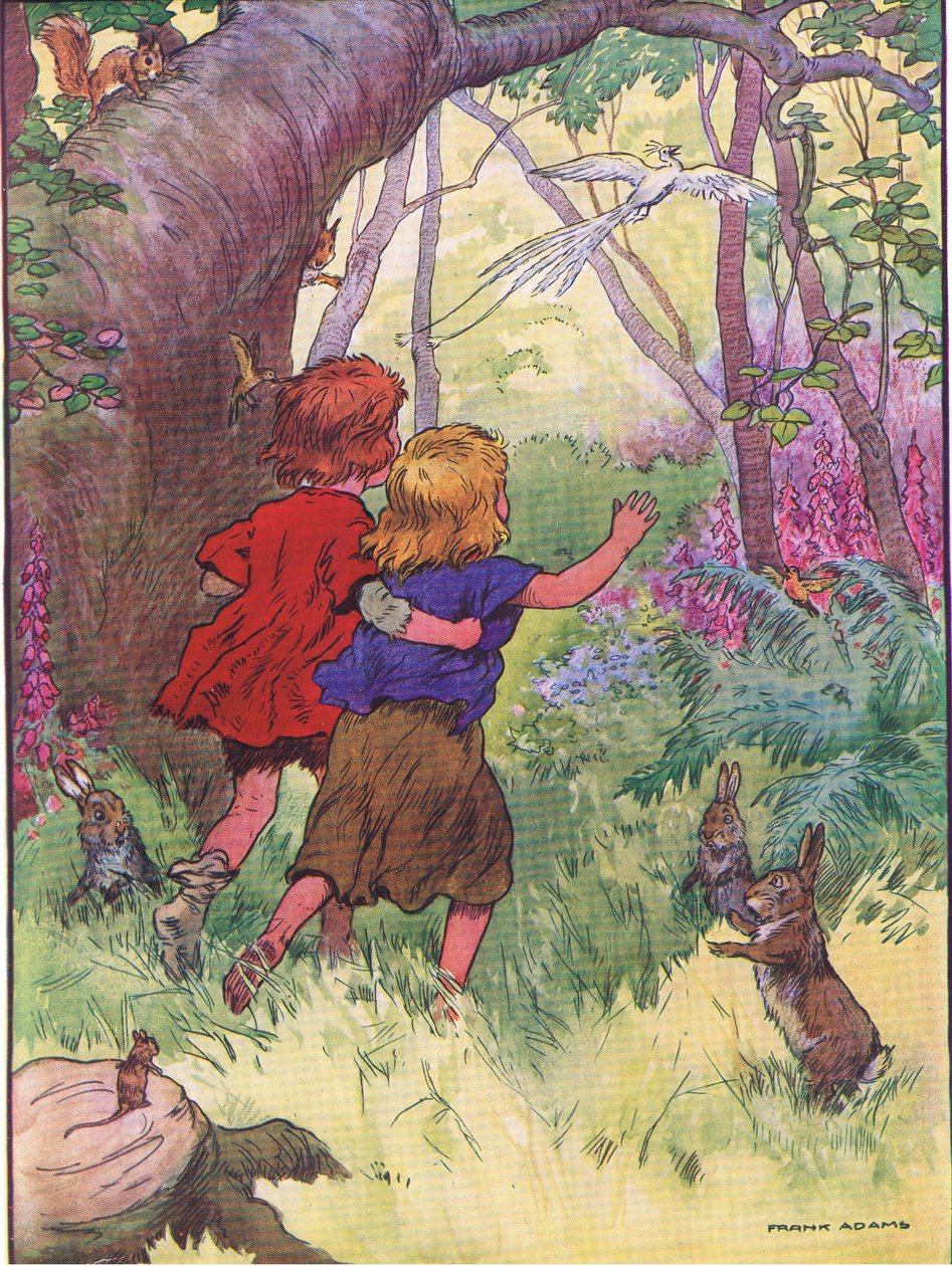 Die Kinder waren verloren, aus Hänsel und Gretel, veröffentlicht von Blackie & Son Limited, ca. 1940 von Frank Adams