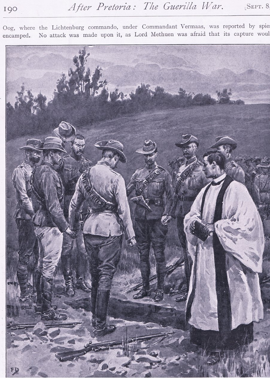 Racheeid, Illustration aus After Pretoria: The Guerilla War, 1902 von Frank Dadd
