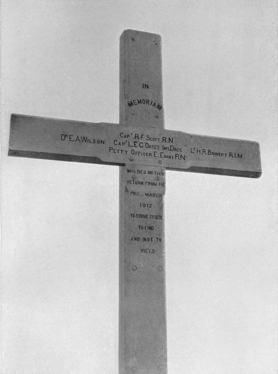 Gedenkkreuz errichtet auf dem Observation Hill für die Südliche Partei, 1913 von Frank Debenham