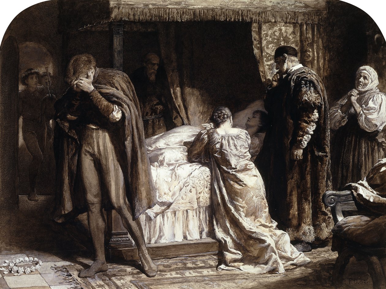 Szenen aus Romeo und Julia: Julias Kammer von Frank Dicksee