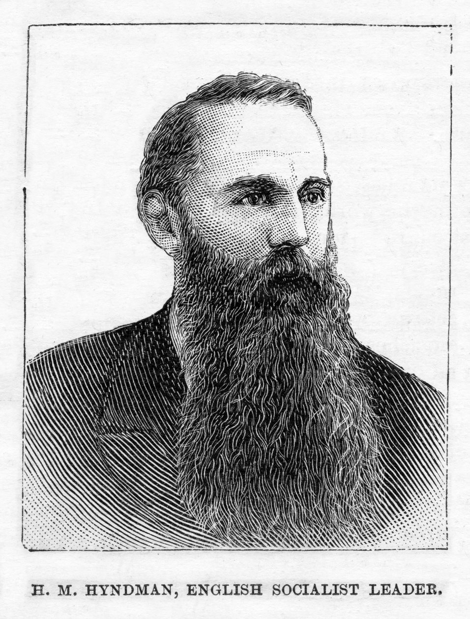 H.M. Hyndman, Gründer der ersten britischen sozialistischen Partei, Illustration aus 