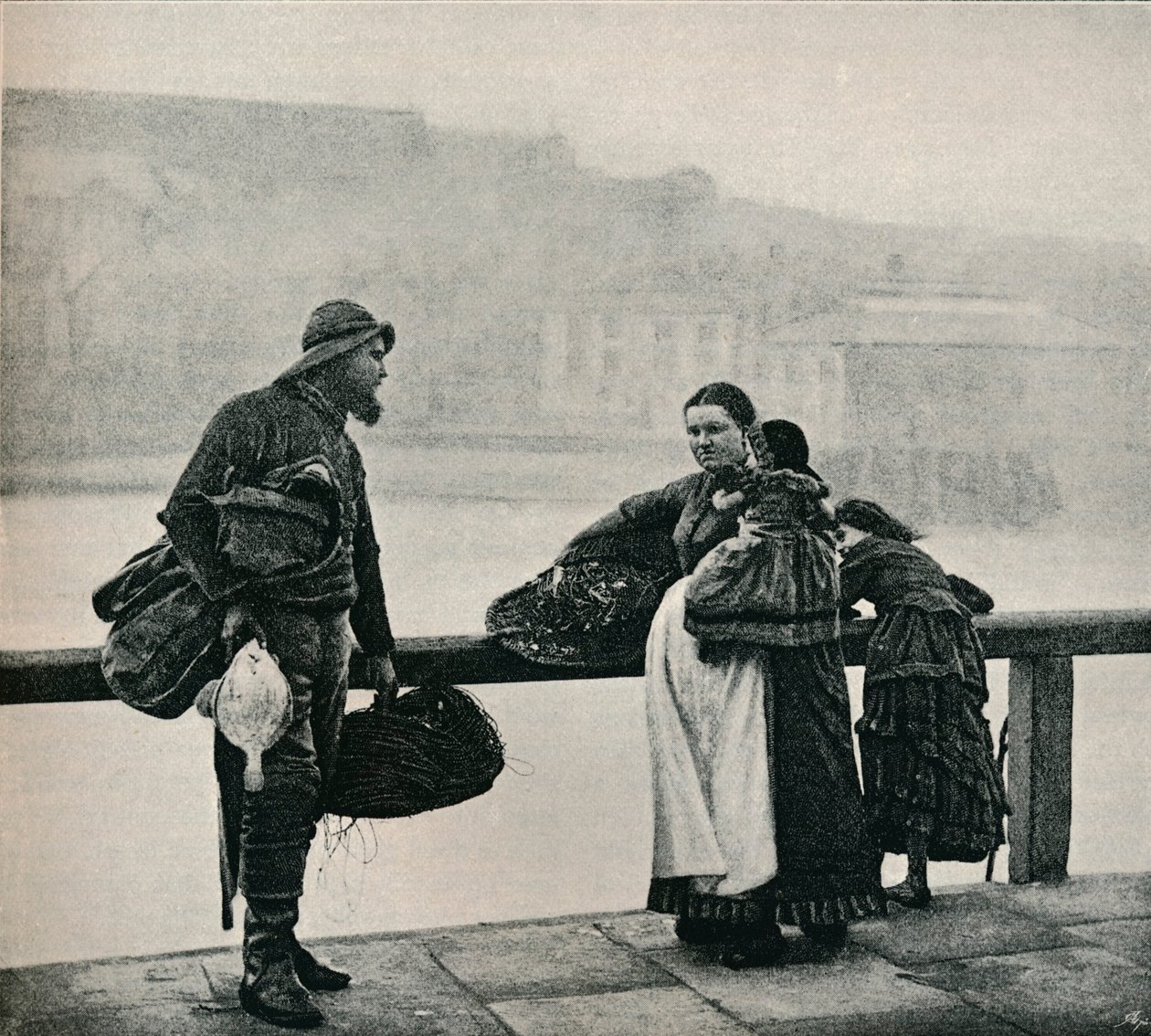 Fischerleute, Whitby, ca. 1890 von Frank Meadow Sutcliffe