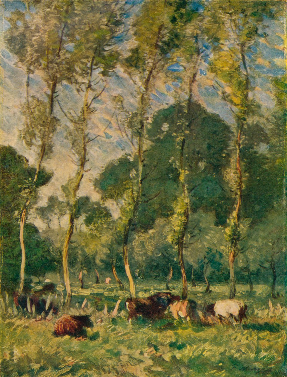 Weiden bei La Madeleine, in der Nähe von Montreuil, 19. Jahrhundert von Frank Mura