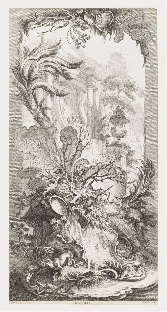 Rocaille (Rokoko-Design) in Nouveaux Morceaux pour des Paravents (Neue Konzepte für Paravents) von François Boucher