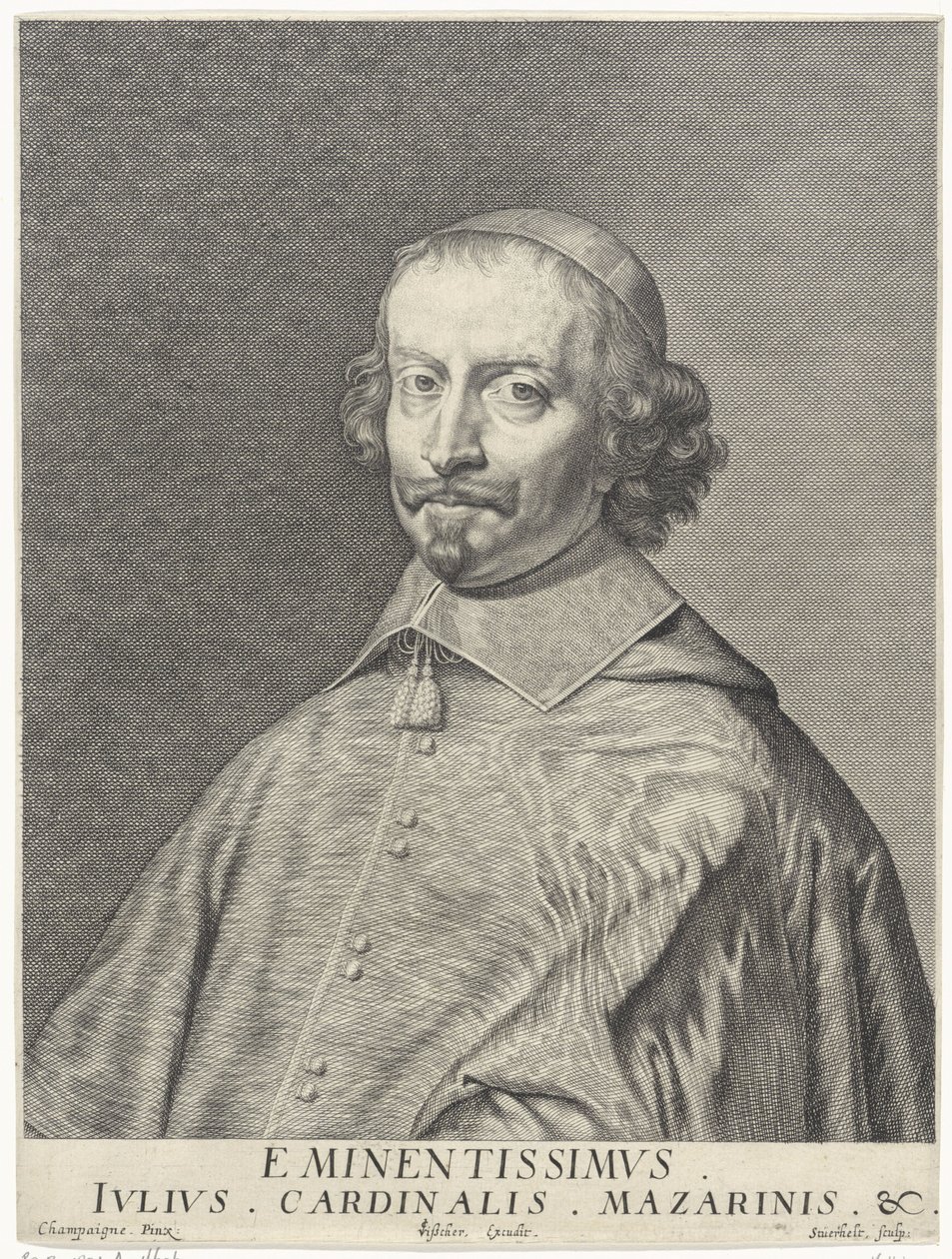 Porträt des Kardinals Giulio Raimondo Mazarino (1602-1661) von François Stuerhelt