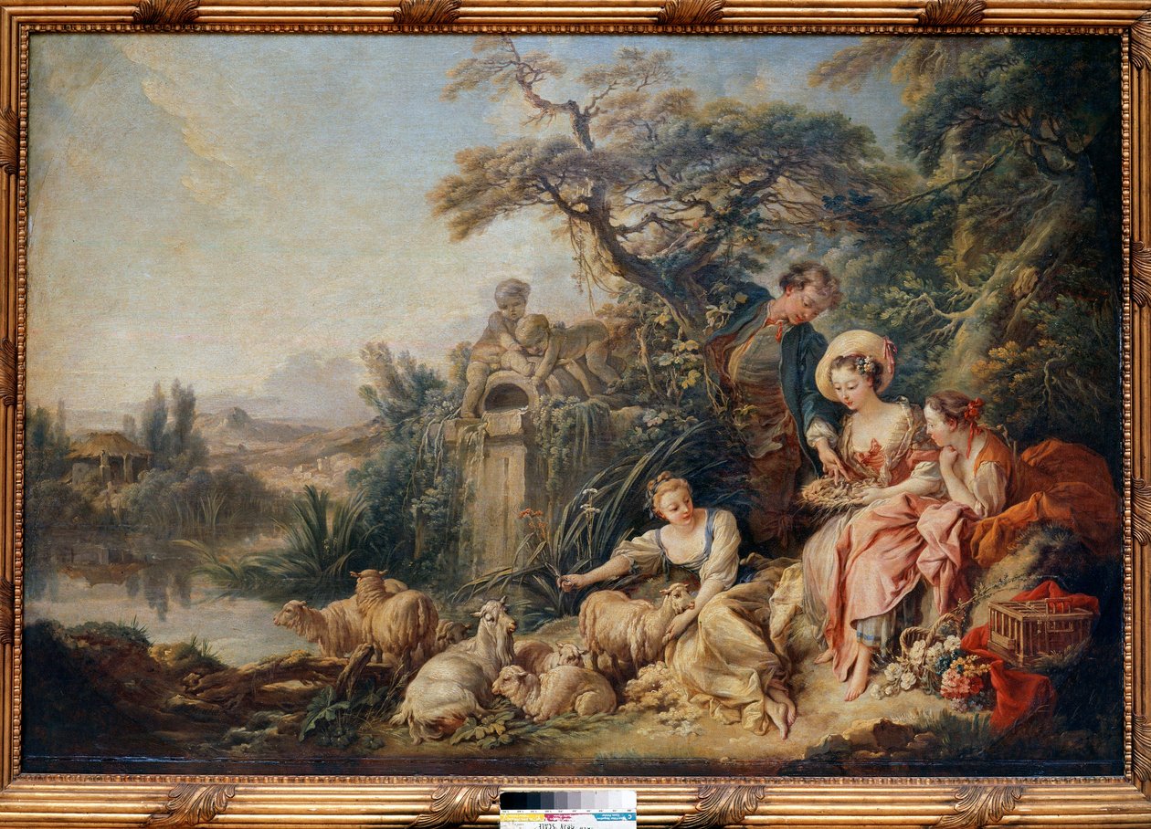 Das Nest oder Geschenke des Hirten von François Boucher
