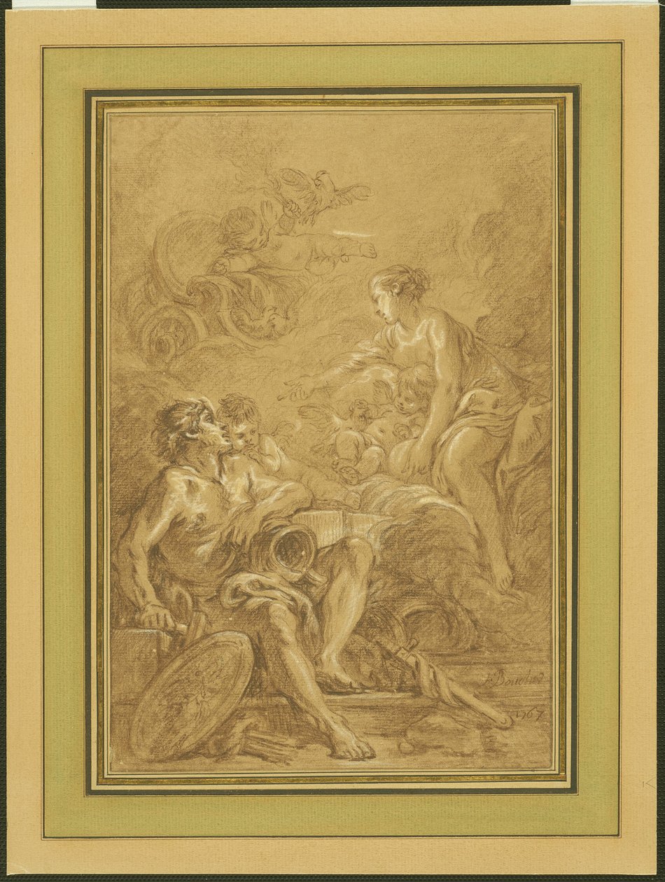 Venus befiehlt Vulkan, Waffen für Aeneas zu schmieden von François Boucher