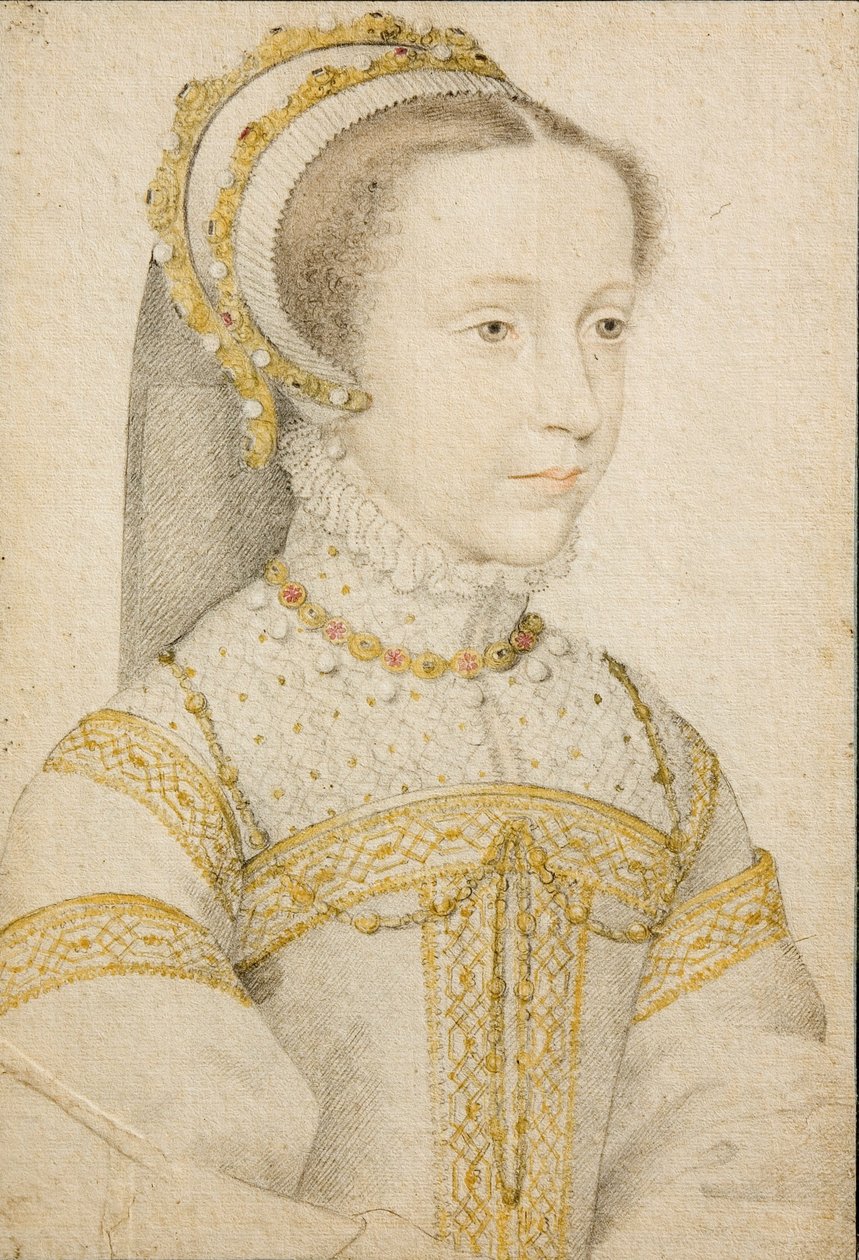 Porträt von Mary Stuart, Königin der Schotten, im Alter von 12 oder 13 Jahren von François Clouet